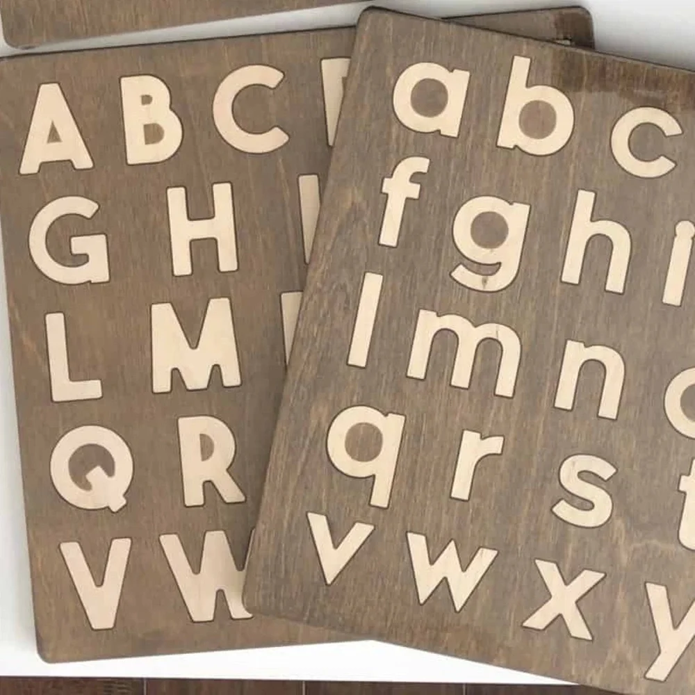Wood Uppercase Alphabet Letter Puzzle​​​ - Picture 3 of 7